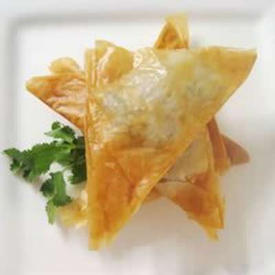 Phyllo Turnovers with Shrimp and Ricotta Filling - RecipeNode.com