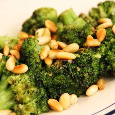 Roasted Broccoli W Lemon Garlic & Toasted Pine Nuts - RecipeNode.com