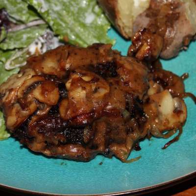 Salisbury Steak With Mushroom and Onion Gravy - RecipeNode.com