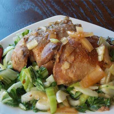 Slow Cooker Adobo Chicken with Bok Choy - RecipeNode.com