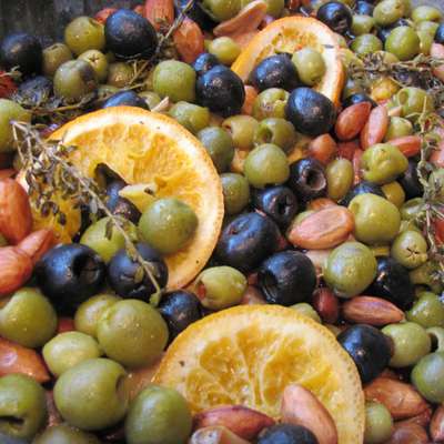 Slow-Roasted Spanish Olives With Oranges and Almonds - RecipeNode.com