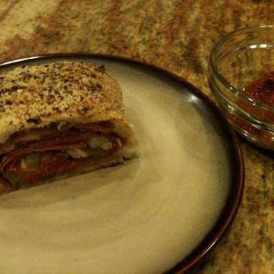 Spicy Meat and Cheese Stromboli - RecipeNode.com