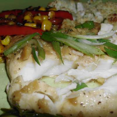 Steamed Cod With Ginger and Scallions - RecipeNode.com