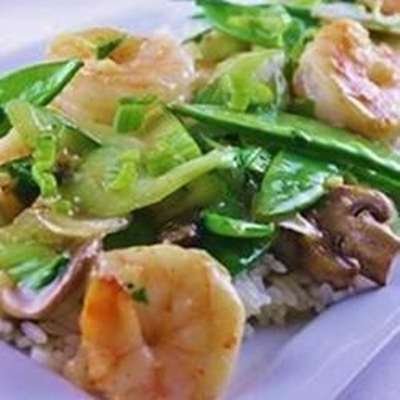 Stir-Fried Shrimp with Snow Peas and Ginger - RecipeNode.com