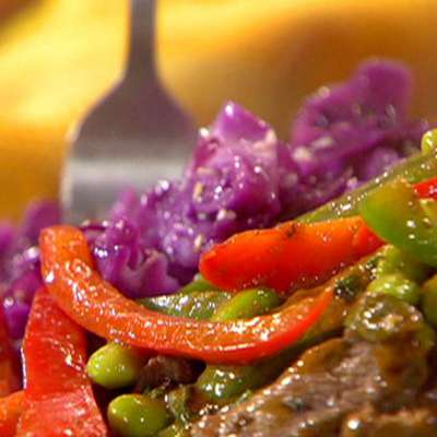 Sweet n Sour Sirloin Stir-Fry with Ranch Mashed Potatoes - RecipeNode.com