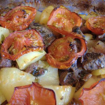 Tave (Cypriot Baked Lamb and Potatoes With Cumin and Tomatoes) - RecipeNode.com
