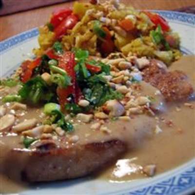 Thai Pork with Peanut Sauce - RecipeNode.com