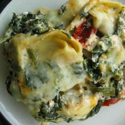 Tortellini  and Spinach Bake - RecipeNode.com