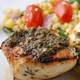 Grilled Halibut with Cilantro Garlic Butter