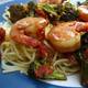 Shrimp, Broccoli, and Sun-dried Tomatoes Scampi with Angel Hair